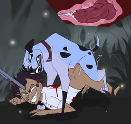 anal bestiality black_body black_skin blood blood_in_mouth bodily_fluids clothing cum cum_in_ass cum_inside dark_hair duo ejaculation feral feral_penetrating forced forced_bestiality genital_fluids genitals gun human_on_feral humanoid_genitalia humanoid_penis hunter hunting interspecies knot knotting male male/male male_feral male_human male_on_feral penetration penis pinned pinned_to_ground pointing_gun ranged_weapon rape sex shirt topwear weapon x-ray_view yeenlidae hazbin_hotel hellaverse alastor_(hazbin_hotel) canid canine canis dalmatian domestic_dog human mammal hi_res