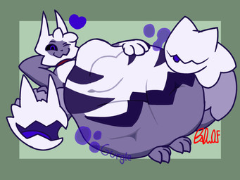 3_heads abdominal_bulge anthro belly cerberus_(bad_woolf) digestion digestion_noises group male multi_head pinned_by_belly solo tail tail_mouth trio unusual_anatomy unusual_tail vore bad_woolf4 european_mythology greek_mythology mythology canid canid_demon canine cerberus demon hellhound mammal mythological_canine mythological_creature 4:3 hi_res