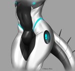 anthro bulge glistening glistening_body machine male solo spikes standing tail maxx-ros ma-xx robot scalie synth_(vader-san) hi_res