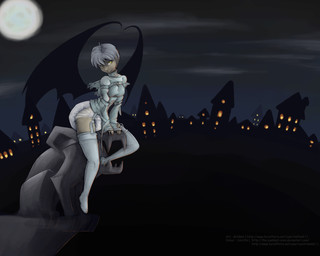 5_fingers bat_wings city clean_diaper clothed clothing cloud collar diaper fangs female fingers footwear garter_belt garter_straps hair humanoid_pointy_ears legwear looking_at_viewer membrane_(anatomy) membranous_wings moon night pointy_ears restraints shoes short_hair sitting sky smile solo stone_gargoyle straitjacket teeth thigh_highs tomboy topwear torn_clothing torn_straitjacket torn_topwear wearing_diaper white_clothing white_footwear white_hair white_legwear wings yellow_eyes mifmaf the_padded_room helm_(carotte666) demon humanoid vampire winged_humanoid 2010 5:4