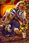 cookie feral food holidays male milk paws solo tail xtreme3246 christmas microsoft the_elder_scrolls kovu_muabdib felid feline hybrid khajiit liger lion mammal pantherine tiger absurd_res hi_res