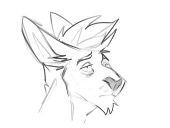 anthro chin_tuft facial_tuft hair male male_anthro mouth_closed narrowed_eyes short_hair simple_background solo tired tuft solaxe_(artist) solaxe kangaroo macropod mammal marsupial 4:3 headshot_portrait hi_res monochrome portrait sketch