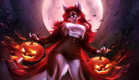 5_fingers anthro biped bottomwear breasts brown_body brown_fur claws clothed clothed_anthro clothed_female clothing cloud countershade_torso countershading female finger_claws fingers front_view fully_clothed fully_clothed_anthro fully_clothed_female fur hair looking_at_viewer moon outside red_eyes red_hair sky smile solo standing topwear rrrs canid canine fox mammal 2025 absurd_res digital_drawing_(artwork) digital_media_(artwork) hi_res