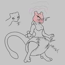 ambiguous_gender anthro blush bodily_fluids clothed clothing cum cum_in_diaper diaper duo embarrassed erection erection_in_diaper genital_fluids orgasm_control tenting unclean_diaper wearing_diaper twistercrab nintendo pokemon generation_1_pokemon legendary_pokemon mew_(pokemon) mewtwo pokemon_(species) 1:1 hi_res parent_(lore) parent_and_child_(lore)