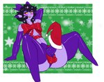 big_penis blush christmas_clothing christmas_lingerie clothing genitals hair hat_on_penis holidays horn huge_penis lingerie male penis purple_body short_hair smile solo thick_thighs yellow_eyes aspenofsimpcon christmas neth_(aspen) demon demon_humanoid humanoid hi_res