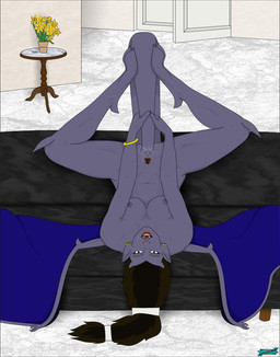 autopenetration bat_wings black_hair blue_nipples bodily_fluids bracelet breasts clitoral_hood drooling ear_piercing female furniture genital_fluids genitals hair irl_trace jewelry looking_at_viewer lying masturbation membrane_(anatomy) membranous_wings navel nipples not_furry nude on_back open_mouth penetration piercing pubes saliva sofa solo spread_legs spreading tail tail_fetish tail_in_own_pussy tail_in_vagina tail_insertion tail_masturbation tail_play upside_down vaginal vaginal_fluids vaginal_masturbation vaginal_penetration vulva wet wings fab3716 disney gargoyles angela_(gargoyles) humanoid