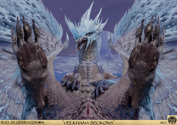 beckoning blue_body blue_scales blue_tongue claws female feral genitals gesture glacier ice looking_at_viewer lying on_back pawpads paws presenting scales snow solo spread_legs spreading text tongue tongue_out vulva wings yellow_eyes bad_bluedragon capcom monster_hunter mythology dragon elder_dragon elemental_creature elemental_dragon ice_dragon mythological_creature mythological_scalie scalie velkhana 3d_(artwork) absurd_res blender_(artwork) blender_cycles_(artwork) digital_media_(artwork) english_text hi_res