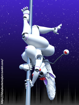 dancing female machine pole pole_dancing solo idsaybucketsofart five_nights_at_freddy's five_nights_at_freddy's_2 scottgames mangle_(fnaf) animatronic canid canine fox mammal robot robot_anthro 3:4 3d_(artwork) blender_(artwork) digital_media_(artwork) hi_res