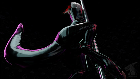 ambiguous_feral ambiguous_gender armwear clothing dancing featureless_crotch feral fur gloves grey_body grey_scales handwear latex latex_armwear latex_clothing latex_gloves latex_handwear latex_legwear latex_skinsuit latex_stockings legwear lustful_gaze male nude nude_male pole pole_between_legs pole_dancing red_body red_fur scales skinsuit sliding slit_penis spread_legs spreading stockings stripper_pole suggestive suggestive_pose tight_clothing thatman arceronth_(modeler) thatman_studio terr_(n0rad) dinosaur prehistoric_species reptile scalie 16:9 3d_(artwork) 3d_animation animated digital_media_(artwork) loop widescreen