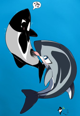 animal_genitalia camel_toe clitoral_winking clitoris cunnilingus duo female female/female feral feral_on_feral genital_outline genitals open_mouth oral sena_(kageyama) sex shaking smile text tongue tongue_out towa_(kageyama) underwater underwater_sex underwater_view vaginal vulva vulva_outline water 1145_(artist) aquatic bottlenose_dolphin cetacean dolphin mammal oceanic_dolphin toothed_whale chinese_text hi_res