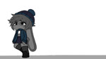 anthro clothing ears_down eyewear female glasses group hand_in_pocket hat headgear headwear jacket jumping male pivoted_ears pockets smile sweater tail topwear trio walking someone gacha_life humanoid lagomorph leporid mammal rabbit shadow_creature 16:9 2024 2d_animation animated digital_media_(artwork) hi_res loop short_playtime sound webm widescreen