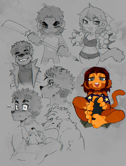 anthro barefoot biped brown_body brown_fur brown_tail clothed clothing eyebrows feet female fingers foot_fetish foot_play footjob front_view fur group hair male male/female open_mouth open_smile penile sex side_view smile speech_bubble tail teeth topwear trio goonie-san goon_(goonie_san) canid canine canis domestic_dog haplorhine mammal monkey primate hi_res