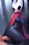 2_horns anthro anthro_penetrated areola black_body black_eyes blue_areola blue_inner_pussy blue_nipples blurred_background blush bodily_fluids breasts cloak clothing cum cum_in_pussy cum_inside dripping duo erection female female_anthro female_focus female_on_human female_penetrated genital_fluids genitals glistening glistening_body glistening_breasts glistening_genitalia glistening_penis horn human_on_anthro human_penetrating human_penetrating_anthro human_penetrating_female interspecies male male/female male_human male_on_anthro male_penetrating male_penetrating_anthro male_penetrating_female medium_breasts mostly_nude mostly_nude_anthro mostly_nude_female mouthless navel nipples non-mammal_breasts non-mammal_navel non-mammal_nipples noseless nude nude_human nude_male penetration penile penile_penetration penis penis_in_pussy pussy pussy_juice_drip red_cloak red_clothing sex solo_focus sweat tan_body text thick_thighs vaginal vaginal_fluids vaginal_penetration voider_(artist) hollow_knight team_cherry hornet_(hollow_knight) arthropod human mammal 2025 absurd_res artist_name digital_drawing_(artwork) digital_media_(artwork) hi_res url