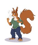 after_transformation anthro clothed clothing male solo transformation silverclaw1 eurasian_red_squirrel mammal rodent sciurid tree_squirrel absurd_res digital_drawing_(artwork) digital_media_(artwork) hi_res