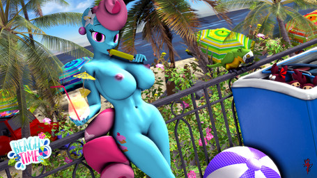 5_fingers anthro anthrofied areola ball beach beach_ball beach_umbrella beverage big_breasts blue_body blue_fur blue_sky breasts clothed clothing curled_tail curvy_figure cutie_mark day detailed_background ear_piercing ear_ring eyelashes eyewear female fingers flower flower_in_mane food fur glasses hourglass_figure huge_breasts inflatable licking_popsicle long_tail looking_at_viewer mane mature_anthro mature_female medium_mane multicolored_mane navel nipples nude nude_anthro nude_female outside palm_tree parasol piercing pink_eyes pink_mane pink_tail plant popsicle puffy_nipples ring_piercing round_glasses sea seaside skimpy sky small_waist solo tail tasteful_nudity thick_thighs tree two_tone_mane two_tone_tail voluptuous voluptuous_anthro voluptuous_female water wide_hipped_anthro wide_hipped_female wide_hips shadowuwu friendship_is_magic hasbro jeep jeep_wrangler my_little_pony team_fortress_2 valve mrs._cake_(mlp) avian bird earth_pony equid equine horse mammal parrot pony spycrab 16:9 2021 3d_(artwork) 4k absurd_res digital_media_(artwork) hi_res source_filmmaker_(artwork) watermark widescreen