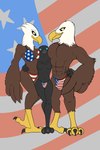 american_flag anthro beak blue_eyes breast_squish breasts bulge clothed clothing female femboy grey_beak group holidays male male/female male/male mostly_nude muscular muscular_anthro muscular_male patriotic_clothing patriotism pleading_eyes politics squish trio underwear underwear_only united_states_of_america yellow_beak yellow_eyes jacob_the_mistake-ob 4th_of_july issac_(jacob_the_mistake-ob) accipitrid accipitriform avian bald_eagle bird corvid corvus_(genus) eagle oscine passerine raven sea_eagle himbo 2024 2:3 absurd_res hi_res