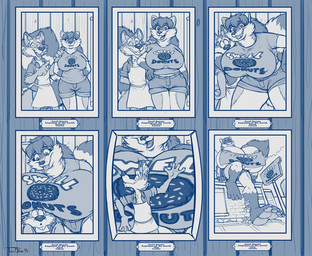 3_toes 4_fingers 4_toes 5_fingers against_surface anthro apron barefoot big_breasts big_tail biped body_size_growth boob_hat bottomwear breast_expansion breasts building claws closed_smile clothed clothed_anthro clothed_male clothing cloud countershade_face countershade_feet countershade_fur countershade_legs countershade_neck countershade_torso countershading cracked_ground crossed_arms dipstick_ears duo ear_markings ear_piercing ear_ring ear_stud employee_of_the_month expansion extreme_size_difference eyebrows eyelashes eyes_closed facial_markings fangs feet female female_anthro finger_claws fingers fur gesture gloves_(marking) grin grinning_at_viewer growth_sequence hair hand_gesture hand_on_another's_breast hand_on_another's_shoulder hand_on_hip hand_on_own_hip hand_on_shoulder hands_behind_back hands_on_own_breasts head_markings huge_breasts humanoid_hands hyper hyper_breasts larger_anthro larger_female leaning_on_another leg_markings long_hair looking_at_another looking_at_another's_breasts looking_at_breasts looking_at_viewer looking_down looking_down_at_another macro macro_anthro macro_female male male_anthro markings mask_(marking) mouth_closed multicolored_body multicolored_ears multicolored_fur nipple_outline open_mouth open_smile outside photo picture_frame piercing plantigrade pointing pointing_at_another print_clothing print_shirt print_t-shirt print_topwear ring_(marking) ring_piercing ringed_tail rolled_up_sleeves shirt shorts side_hug sign sitting_on_building size_difference size_transformation sky smaller_anthro smaller_male smile smiling_at_another smiling_at_viewer socks_(marking) standing striped_markings striped_tail stripes t-shirt tail tail_markings teeth text text_on_clothing text_on_shirt text_on_t-shirt text_on_topwear thick_eyebrows toe_claws toes tongue tongue_out toony topless topless_anthro topless_female topwear transformation wall_(structure) whisker_spots wood wood_wall teaselbone swell_donuts connie_(bennie_tiger) teaselbone_(character) canid canine canis mammal procyonid raccoon wolf 2023 blue_and_white character_name digital_drawing_(artwork) digital_media_(artwork) english_text hi_res monochrome signature