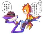 anthro clothing cowboy cowboy_hat duo female fur hat headgear headwear male male/female mob orange_body orange_fur purple_body purple_fur text thin_calves thin_legs thin_thighs plus2sf classic_sonic_(universe) idw_publishing sega sonic_the_hedgehog_(comics) sonic_the_hedgehog_(idw) sonic_the_hedgehog_(series) fang_the_hunter trip_the_sungazer dipodid girdled_lizard jerboa lizard mammal reptile rodent scalie sungazer_(lizard) hi_res translation_request