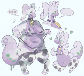 5_fingers animal_print animal_print_bikini animal_print_thigh_highs antennae_(anatomy) anthro bare_shoulders belly big_belly big_breasts bikini bikini_thong black_collar blush blush_lines breasts cheek_spots cleavage closed_smile clothed clothing clothing_pull collar collarbone countershading cow_print cow_print_bikini cow_print_thigh_highs cow_print_thong cowbell digitigrade dripping_slime ellipsis emanata eyebrows eyelashes feet female female_anthro fingers green_blush green_eyes green_slime green_spots heart_symbol hindpaw legwear love_handles micro_bikini mouth_closed navel overweight overweight_anthro overweight_female pattern_bikini pattern_clothing pattern_legwear pattern_swimwear pattern_thigh_highs paws pose purple_body purple_skin reverse_countershading side_boob side_view simple_background slime smile smirk solo speech_bubble spots swimwear tail tail_swirl thick_arms thick_tail thick_thighs thigh_highs thong thong_pull three-quarter_view toeless_thigh_highs two-piece_swimsuit under_boob underwear underwear_pull white_background wide_hips wolfertinger nintendo pokemon generation_6_pokemon goodra pokemon_(species) 2024 hi_res pinup shaded soft_shading