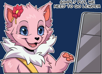 accessory anthro black_eyebrows black_nose blue_eyes computer computer_monitor electronics eyebrows eyelashes flower fur mailbag male pawpads paws pink_body pink_fur pink_pawpads pink_paws plant simple_background smile solo sticker teeth transparent_background white_body white_fur conditional_dnp xnirox amagi_brilliant_park tirami canid canine canis domestic_dog mammal pomeranian spitz 2026 alpha_channel artist_collaboration digital_media_(artwork) shaded