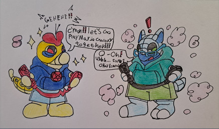 age_regression anthro blue_body blue_clothing clothing controller dialogue duo excited exclamation_point game_controller green_clothing green_eyes laugh male male/male nintendo_controller pink_smoke poof red_eyes smoke sparkles stated_age surprised text transformation wii_remote yellow_body young zanygilflovr nintendo pokemon wii luke_(barazany420) purath_(barazany420) alolan_form alolan_sandshrew caterpie generation_1_pokemon generation_7_pokemon pokemon_(species) regional_form_(pokemon) shiny_pokemon absurd_res english_text hi_res