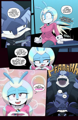 antennae_(anatomy) anthro black_clothing black_leggings black_legwear black_scarf blue_body blush breasts clothed clothed_anthro clothed_female clothing dialogue dress duo female fur gloves handwear heart_eyes heart_symbol leggings legwear male multicolored_body multicolored_fur pink_clothing pink_dress profanity purple_body purple_fur requesting scarf sex_request speech_bubble text two_tone_body two_tone_fur white_body white_fur dakkii idw_publishing sega sonic_the_hedgehog_(comics) sonic_the_hedgehog_(idw) sonic_the_hedgehog_(series) duo_the_cat jewel_the_beetle mimic_the_octopus aquatic arthropod beetle cephalopod coleoid domestic_cat felid feline felis insect mammal mollusk octopodiform octopus 2026 absurd_res comic english_text hi_res
