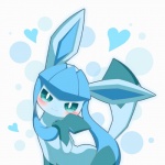 ambiguous_gender blue_body blue_fur blue_paws blush feral fur green_eyes heart_symbol looking_at_viewer paws smile solo nell_two nintendo pokemon eeveelution generation_4_pokemon glaceon pokemon_(species) 1:1 2016