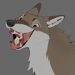 5_toes anus big_clitoris black_lips black_nose black_outline blush bodily_fluids brown_body brown_fur brown_pawpads canine_teeth circle_eyebrows clitoris dripping duo eyebrows feet feral fur genitals grey_background grey_nose happy in_mouth lips outline pawpads philtrum pink_tongue pupils round_ears saliva saliva_drip saliva_string simple_background t_dick tan_body tan_fur toes tongue vore whisker_spots whiskers white_body white_fur x_anus ballpitweazel canid canine canis coyote least_weasel mammal mustelid musteline true_musteline weasel hi_res