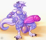 anthro balls big_balls big_penis genitals huge_balls huge_penis hyper hyper_balls hyper_genitalia hyper_penis male muscular penis solo tail jackneft mythology dragon kobold mythological_creature mythological_scalie reptile scalie absurd_res hi_res