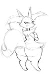 anthro big_butt biped blush blush_lines bottom_heavy branch breasts butt crossed_arms digitigrade dipstick_tail female frown fur huge_butt huge_hips inner_ear_fluff looking_away markings narrowed_eyes rear_view short_stack shy simple_background solo standing tail tail_markings thick_thighs tsundere tuft white_background wide_hips ferretidk nintendo pokemon braixen canid canine fox generation_6_pokemon mammal pokemon_(species) 2021 absurd_res full-length_portrait greyscale hi_res monochrome portrait sketch