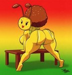 big_breasts big_butt breasts butt female looking_at_viewer looking_back looking_back_at_viewer shaking_butt solo twerking yellow_body tansau animal_humanoid arthropod arthropod_humanoid bee_humanoid humanoid hymenopteran hymenopteran_humanoid insect insect_humanoid 2023 hi_res