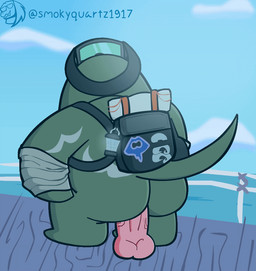 :3 anal anal_penetration anthro big_butt butt dildo dildo_insertion looking_at_viewer looking_back male male_penetrated masturbation nude obese object_in_ass open_mouth overweight penetration sex_toy sex_toy_in_ass sex_toy_insertion smile solo tail text smokyquartz1917 nintendo splatoon big_man_(splatoon) animal_humanoid aquatic aquatic_humanoid fish humanoid manta_ray mollusk ray_(fish) stingray animated artist_name english_text