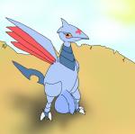 balls blush cloud feral flaccid foreskin genitals humanoid_genitalia humanoid_penis long_foreskin male penis sky solo sun wings leskarmory nintendo pokemon le_skarmory_(character) avian generation_2_pokemon pokemon_(species) skarmory 2015 hi_res