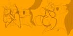 anthro arthropod_abdomen big_breasts blush breasts duo female lips non-mammal_breasts plant stinger tree timoteihiv mario_bros mario_party nintendo super_mario_galaxy queen_bee_(mario) woody_(mario) arthropod bee elemental_creature flora_fauna hymenopteran insect queen_bee 2:1 monochrome