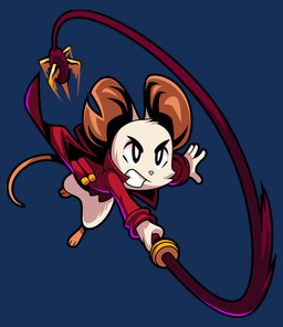 3_toes 4_fingers action_pose anthro attack border clenched_teeth clothing coat feet female fingers flail frown melee_weapon notched_ear pose small_nose solo teeth toes topwear transparent_border trenchcoat weapon whip morgan_guyer mina_the_hollower yacht_club_games mina_(mina_the_hollower) mammal mouse murid murine rodent alpha_channel