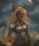 5_fingers anthro armor bracelet female fingers fur hair jewelry markings messy_hair shield solo spots spotted_body spotted_fur warrior kirkir felid jaguar mammal pantherine 2018 digital_drawing_(artwork) digital_media_(artwork) hi_res signature
