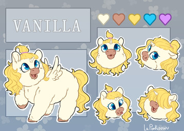 blonde_hair blue_eyes disembodied_head eyelashes female female_feral feral fur hair hair_over_eyes hooves horn looking_at_object open_mouth open_smile simple_background smile solo standing tail text tied_hair white_body white_fur wings yellow_tail young young_female young_feral laponkisuwu fluffy_pony mythology vanilla_(laponkisuwu) equid equine fluffy_pony_(species) mammal mythological_creature mythological_equine winged_unicorn 2024 character_name digital_media_(artwork) english_text flat_colors hi_res model_sheet