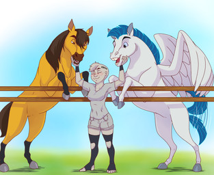 ambiguous_gender anonymousfemale bestiality faceless_character faceless_female female female_on_feral feral group hooves human_on_feral interspecies mmf_threesome trio wings cajuzinho02 disney disney's_hercules dreamworks mythology spirit:_stallion_of_the_cimarron anon pegasus_(disney) spirit_(cimarron) equid equine horse human mammal mythological_creature mythological_equine pegasus crossover hi_res male_(lore)