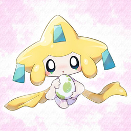 ambiguous_gender ambiguous_humanoid blush bodily_fluids chibi egg floating front_view holding_egg holding_object looking_at_viewer multicolored_body pokemon_egg solo steam two_tone_body white_body yellow_body lucky777 nintendo pokemon generation_3_pokemon humanoid jirachi legendary_pokemon pokemon_(species) 1:1 2026 absurd_res digital_drawing_(artwork) digital_media_(artwork) hi_res shaded soft_shading