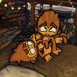 anal anal_penetration anthro balls bodily_fluids body_hair clothes_on_floor dim_lighting drenched duo entwined_tails feet foot_on_face genitals gripping_leg hairy_balls looking_pleasured male male/male nude penetration penis smelly sweat tail tail_coil tongue wet_sheets sean_serpentine bloons_tower_defense ninja_kiwi benjamin_(bloons) quincy_(bloons) haplorhine mammal monkey primate 1:1 absurd_res hi_res