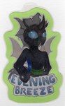 badge black_body blue_eyes exoskeleton facial_scar feral hole_(anatomy) hooves insect_wings male piercing quadruped scar solo wings ruef friendship_is_magic hasbro my_little_pony evening_breeze arthropod changeling hi_res