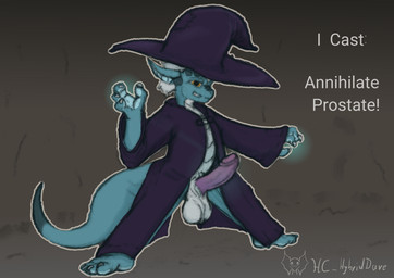 anthro balls big_balls big_penis cave claws clothing erection feet genitals hair hat headgear headwear humanoid_feet humanoid_genitalia humanoid_penis looking_at_viewer magic magic_user male penis plantigrade robe simple_background small_but_hung smile solo tail teeth text toes white_hair wizard_hat young young_anthro hc_hybriddave mythology lemy dragon mythological_creature mythological_scalie scalie absurd_res digital_media_(artwork) english_text hi_res