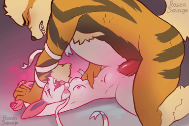 abdominal_bulge ahegao anthro anthro_on_anthro big_penis bouncing_breasts breasts duo female genitals humanoid_genitalia larger_male looking_pleasured lying male male/female on_back orange_body penetration penile penile_penetration penis pinned ribbons_(anatomy) rough_sex sex size_difference smaller_female tongue tongue_out vaginal vaginal_penetration white_body roseasavage nintendo pokemon arcanine eeveelution generation_1_pokemon generation_6_pokemon pokemon_(species) sylveon 2d_animation animated frame_by_frame hi_res loop no_sound