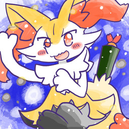 ambiguous_anthro ambiguous_gender anthro biped blush blush_stickers digitigrade dipstick_tail food markings no_pupils object_in_tail on_one_leg open_mouth open_smile shrimp_(food) simple_background smile snout solo standing tail tail_markings annyui0611 nintendo pokemon braixen canid generation_6_pokemon mammal pokemon_(species) 1:1 2024 digital_drawing_(artwork) digital_media_(artwork) hi_res japanese_description portrait three-quarter_portrait translated_description