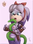 anthro bodily_fluids breasts clothed clothing cum duo female fur genital_fluids genitals gloves handwear looking_down nipples open_mouth orgasm partially_clothed penis_tentacles standing teeth tentacles thick_thighs thigh_gap tongue underwear wide_hips teamacorn the_other_half sega sonic_boom sonic_the_hedgehog_(series) perci_the_bandicoot bandicoot mammal marsupial digital_media_(artwork)