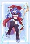 anthro clothing coat dragon female hair hat headgear headwear hi_res long_hair looking_at_viewer magic_wand mythological_creature mythological_scalie mythology scalie siedorran solo thick_thighs tight_clothing topwear wizard_hat
