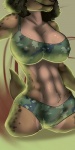 abs anthro big_breasts bra breasts camo camo_print clothing female liquid nipples panties solo tail underwear lady_snakebite contessaskunk kelly_green hyena mammal spotted_hyena 1:2 hi_res