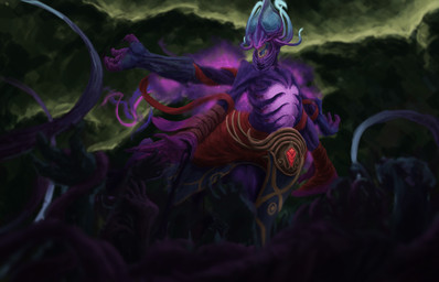 claws ejaculation hands-free male purple_body solo apelairplane dota valve valve_corporation bane_(dota) taur hi_res