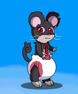 clean_diaper clothed clothing diaper ear_piercing ear_ring female feral necktie partially_clothed piercing pokefied ring_piercing smile solo wearing_diaper merrit_(artist) epic_games fortnite nintendo pokemon camille_(fortnite) alolan_form alolan_rattata generation_7_pokemon mammal murid murine pokemon_(species) rat regional_form_(pokemon) rodent hi_res