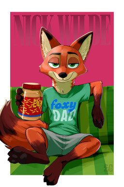 anthro biped bottomwear clothing eyebrows green_eyes looking_at_viewer male pawpads paws raised_eyebrows reclining shirt shorts simple_background sitting smile smirk solo spread_legs spreading t-shirt tail topwear zigrock001 disney zootopia nick_wilde canid canine fox mammal red_fox true_fox absurd_res full-length_portrait hi_res portrait